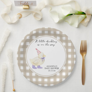 Assiettes En Carton Lucky Duckking Baby shower