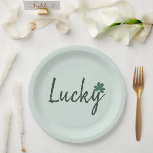 Assiettes En Carton Lucky Jour de la Saint Patrick Shamrock irlandais