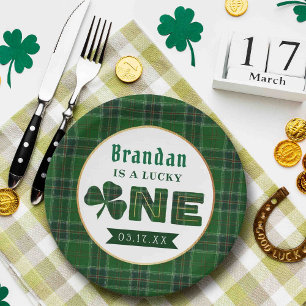 Assiettes En Carton Lucky Little Shamrock 1er anniversaire