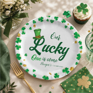 Assiettes En Carton Lucky One – Anniversaire de premier âge de la Sain