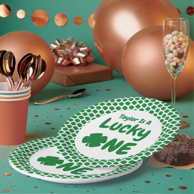 Assiettes En Carton Lucky One St Patrick's Day 1er anniversaire (Multi)