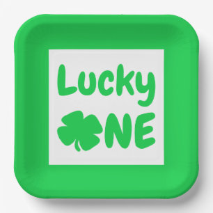 Assiettes En Carton Lucky One St Patrick's Day 1er anniversaire