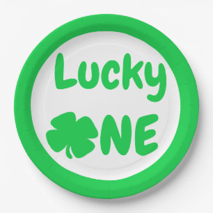 Assiettes En Carton Lucky One St Patrick's Day 1er anniversaire