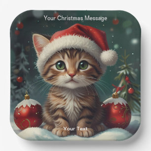 Assiettes En Carton Lumière de Noël enchantée