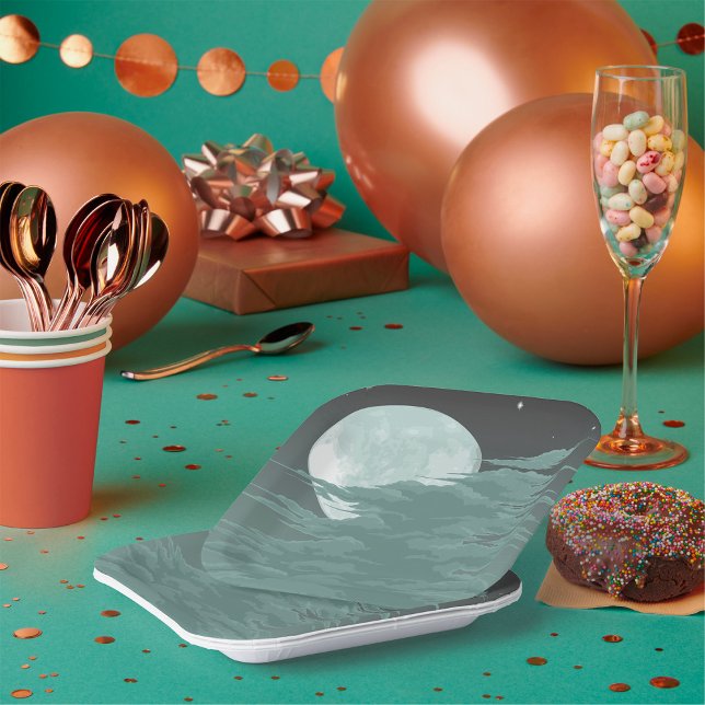 Assiettes En Carton Lune (Créateur téléchargé)