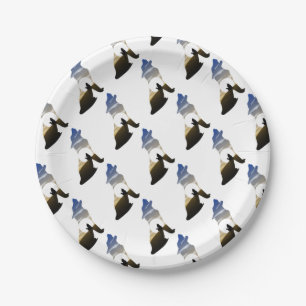 Assiettes En Carton Lune de loup de bébé