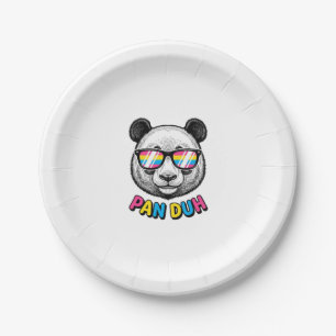 Assiettes En Carton Lunettes de soleil de Panda drôle Vintage Gravure 