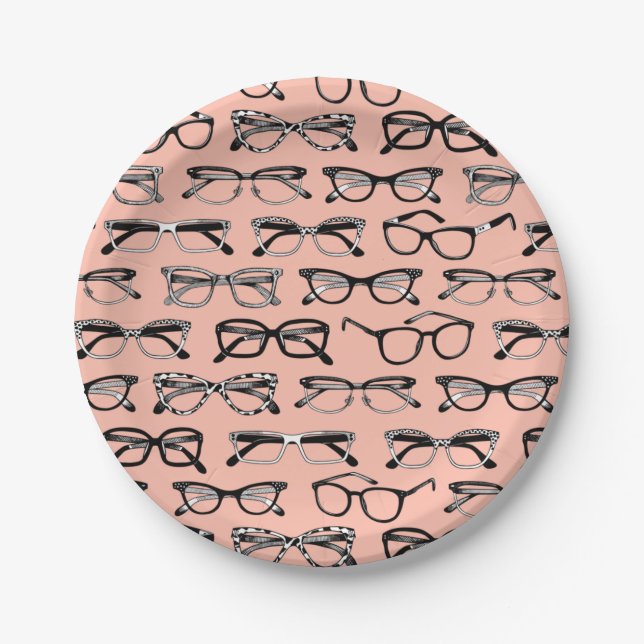 Assiettes En Carton Lunettes de vue rose pâle, Lunettes de vue, Vêteme (Devant)