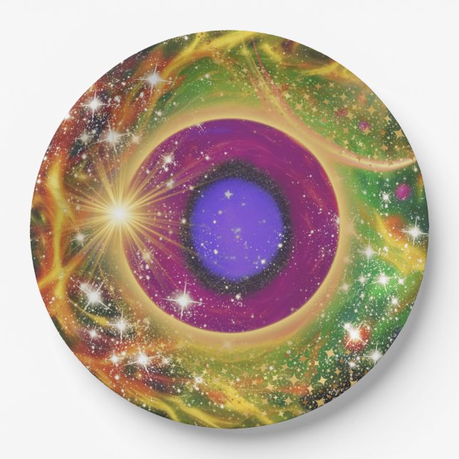 Assiettes En Carton L'Univers (Devant)