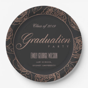 ASSIETTES EN CARTON LUXE ROUGISSENT L'OBTENTION DU DIPLÔME FLORALE DE