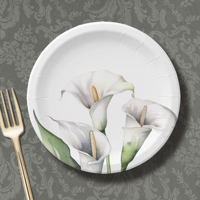 Assiettes En Carton Lys calla (Créateur téléchargé)