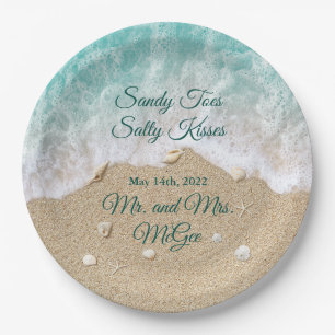 Assiettes En Carton M. & Mme McGee Plaques de papier rond de 9 po