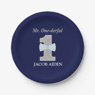 Assiettes En Carton M. ONEderful Custom Paper Plates 7"