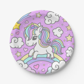 Assiettes En Carton Ma licorne préférée
