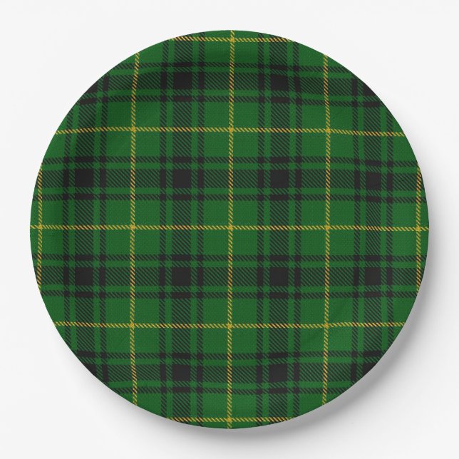 Assiettes En Carton MacArthur Tartan (Devant)