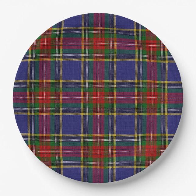 Assiettes En Carton MacBeth Tartan (Devant)
