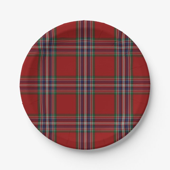Assiettes En Carton MacFarlane Clan Tartan Plaque en papier (Devant)