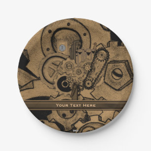 Assiettes En Carton Machines de Steampunk (effrontées)