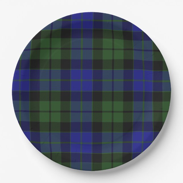 Assiettes En Carton MacKay Green Scottish Clan Tartan Plaid (Devant)
