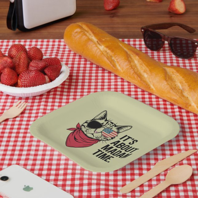 Assiettes En Carton Madame le Président du temps 2024 Rassemblement Ka (Pique-nique)