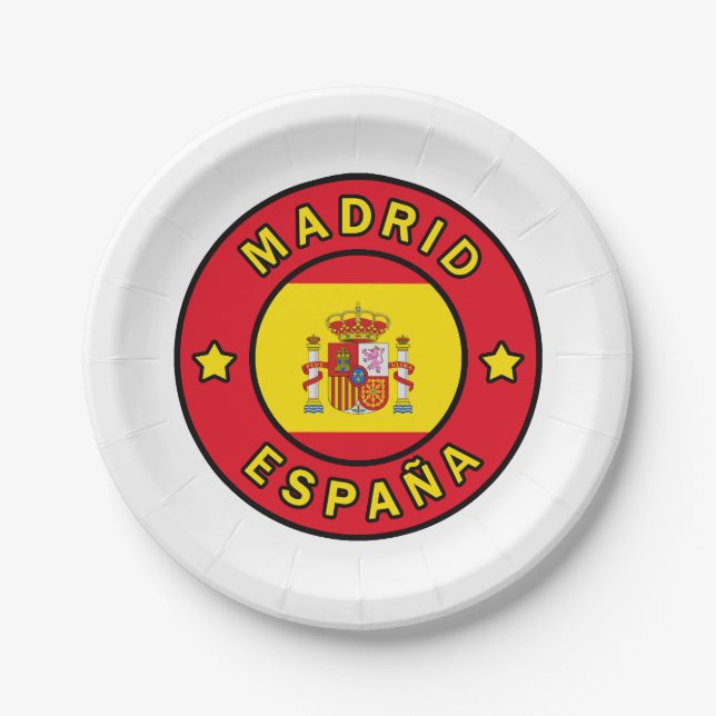 Assiettes En Carton Madrid Espagne (Devant)