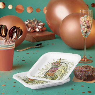 Assiettes En Carton Mael - Happy Birthday 