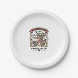 Assiettes En Carton Magasin de disques Jésus Évangile Magasin de disqu