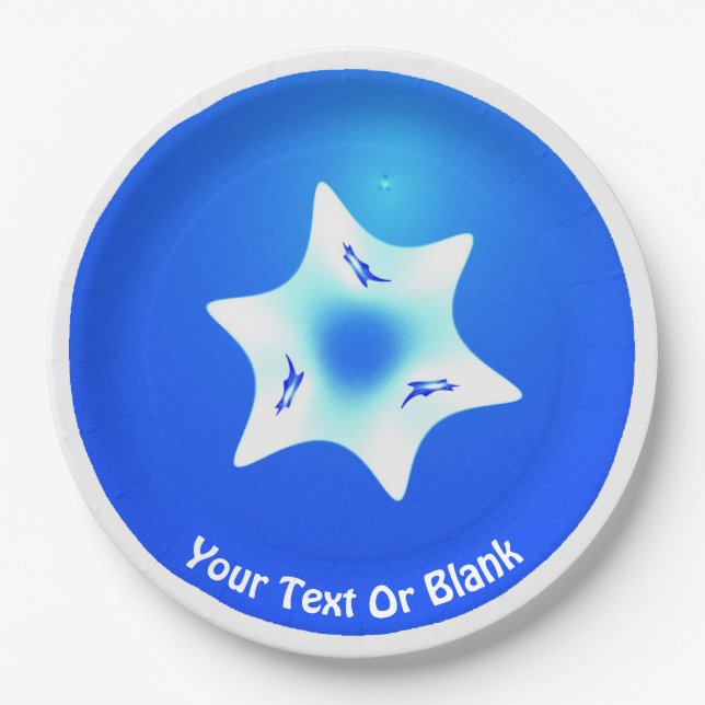 Assiettes En Carton Magen Lavan (Étoile blanche) (Devant)