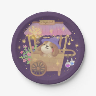 Assiettes En Carton Magicien Chiot : Chariot de Vendeur Magique Vintag