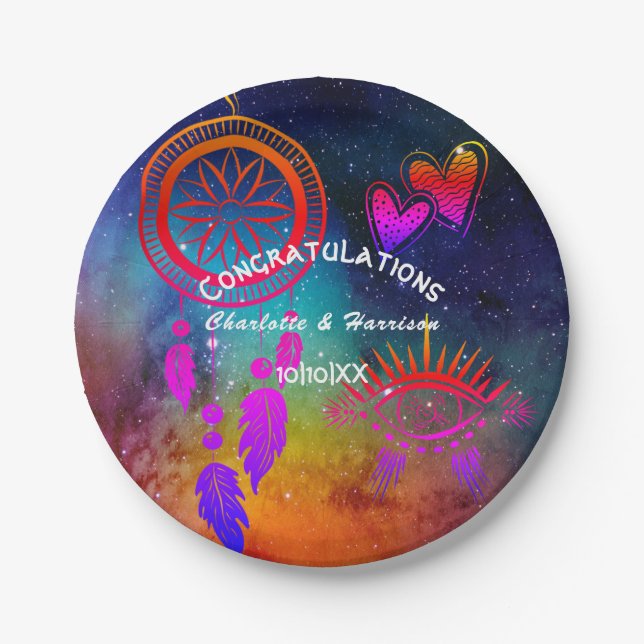 Assiettes En Carton Magie Wiccan Mariage inhabituel (Devant)