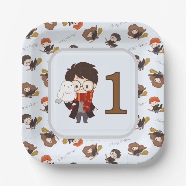 Assiettes En Carton Magique HARRY POTTER™ et Hogwarts (Recto)