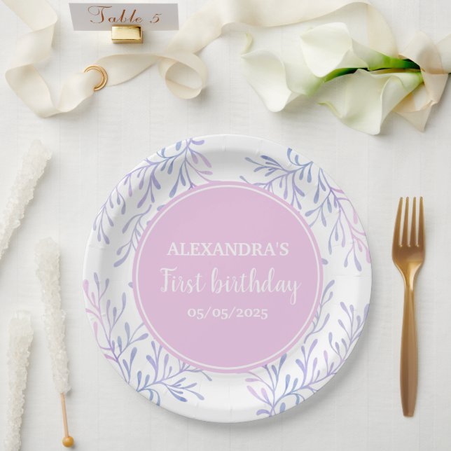 Assiettes En Carton Magique Océan Anniversaire Fille 1er Anniversaire (Mariage)