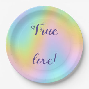 Assiettes En Carton Magnificent Pastel Rainbow Wedding