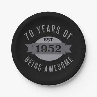 Assiettes En Carton Magnifique 1952 70e anniversaire