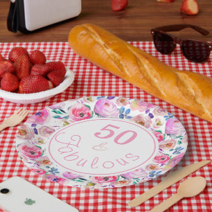 Assiettes En Carton Magnifique aquarelle 50 et fabuleuse