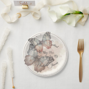 Assiettes En Carton Magnifique Baby Shower Papillon de Mariée