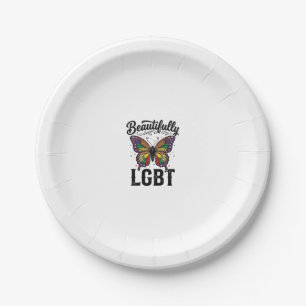 Assiettes En Carton Magnifique Chemise LGBT Papillon Vintage Fierté_1