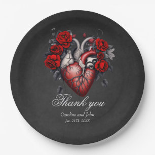 Assiettes En Carton Magnifique coeur victorien gothique