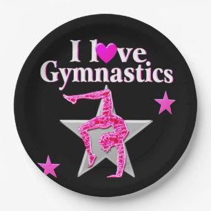 ASSIETTES EN CARTON MAGNIFIQUE J'ADORE LE DESIGN DE LA GYMNASTIQUE