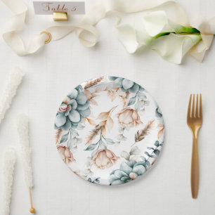 Assiettes En Carton Magnifique motif floral sans couture avec vintage