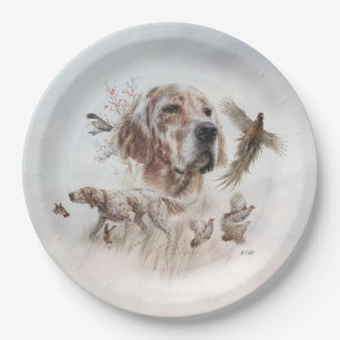 Assiettes En Carton Magnifique Setter , Art