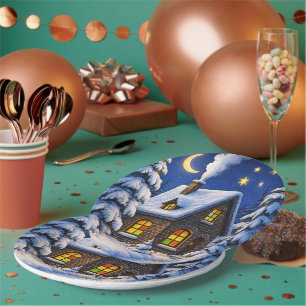 Assiettes En Carton Magnifique thème de Noël