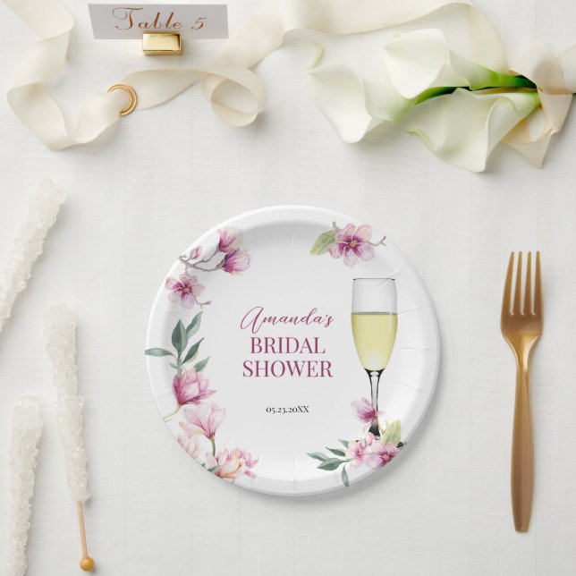 Assiettes En Carton Magnolia Brunch et Bubbly (Mariage)