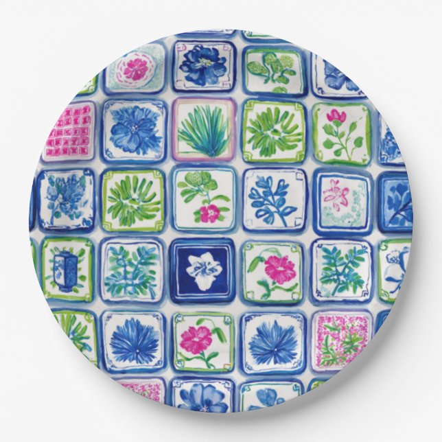Assiettes En Carton Mah-jong (Devant)