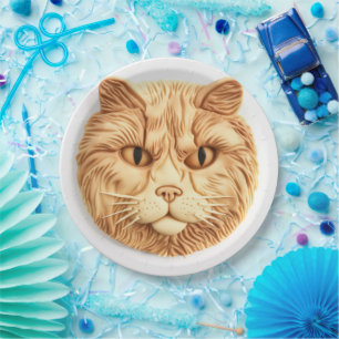 Assiettes En Carton Maine Coon Cat 3D Inspiré