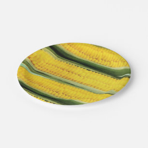 Assiettes En Carton Maïs doux - illustration vintage