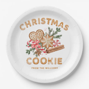 Assiettes En Carton Maison en pain d'épice Échange de biscuits Noël fê