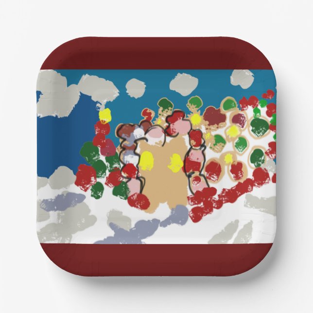 Assiettes En Carton Maison en pain d'épices et Gumdorp (Recto)