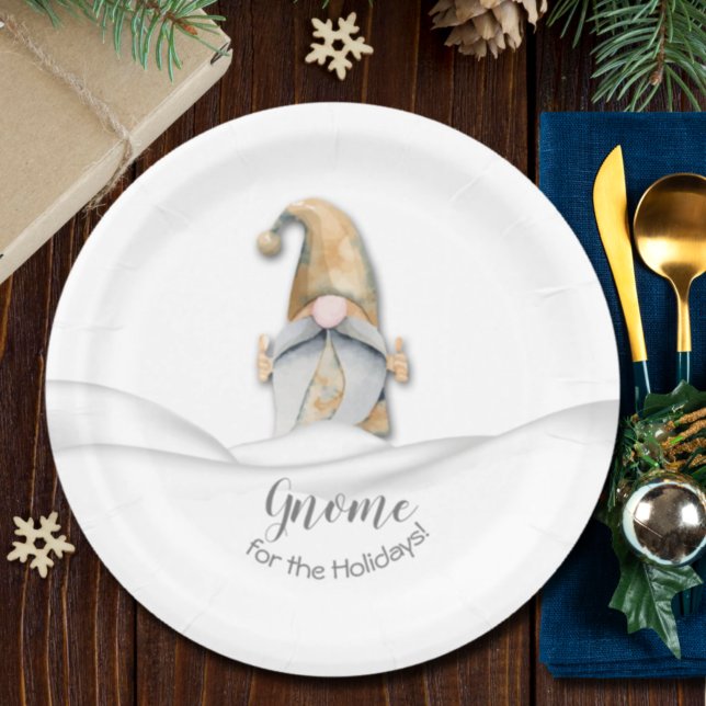 Assiettes En Carton Maison Gnome de Noël pour les Fêtes (Créateur téléchargé)