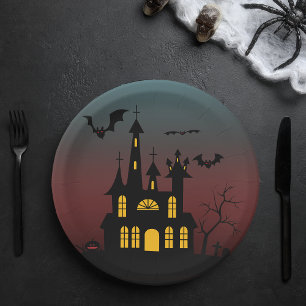 Assiettes En Carton Maison hantée d'Halloween